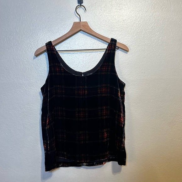 J. Crew‎ Stewart Tartan Plaid Velvet Tank Top - Picture 2 of 8
